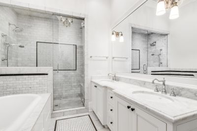 Luxury Bathroom Upgrade with Marble Surfaces
